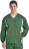 Sport-Tek Mens Tipped V-Neck Raglan Wind Shirt