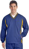 Sport-Tek Mens Tipped V-Neck Raglan Wind Shirt