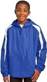 Sport-Tek Youth Fleece-Lined Colorblock Jacket