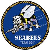 Fan Mats Navy Seabees 27" Round Mat Fan Mats Navy Seabees 27" Round Mat