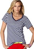 Anvil Women's Sheer Stripe V-Neck T-Shirts