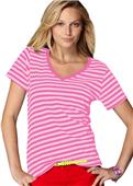 Anvil Women's Sheer Stripe V-Neck T-Shirts