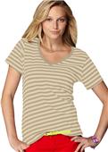 Anvil Women's Sheer Stripe V-Neck T-Shirts