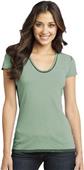 District Juniors Faded Rounded Deep V-Neck Tee