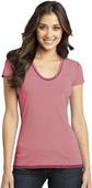 District Juniors Faded Rounded Deep V-Neck Tee