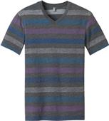 District Young Men's Reverse Striped V-Neck Tee