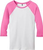 District Juniors 50/50 3/4-Sleeve Raglan