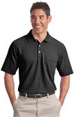 Port Authority Mens EZCotton Pique Pocket Polo