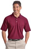 Port Authority Mens EZCotton Pique Pocket Polo