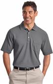 Port Authority Mens EZCotton Pique Pocket Polo