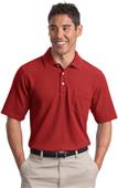 Port Authority Mens EZCotton Pique Pocket Polo