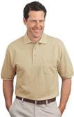 Port Authority Mens Pique Knit Polo with Pocket