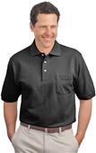 Port Authority Mens Pique Knit Polo with Pocket