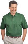 Port Authority Mens Pique Knit Polo with Pocket