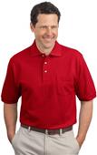 Port Authority Mens Pique Knit Polo with Pocket