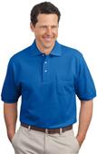 Port Authority Mens Pique Knit Polo with Pocket