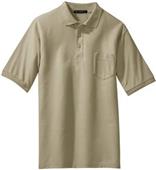 Port Authority Mens Silk Touch Polo with Pocket