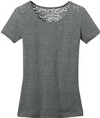 District Made Ladies' Tri-Blend Lace Scoop Tee