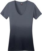 District Made Ladies' Dip Dye Rounded Deep V-Neck