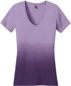 District Made Ladies' Dip Dye Rounded Deep V-Neck