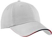 Port Authority Sandwich Bill Cap w/Striped Closure