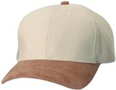 Two-Tone Brushed Twill Cap with Suede Visor