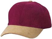 Two-Tone Brushed Twill Cap with Suede Visor