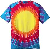 Port & Company Essential Window Rainbow TieDye Tee