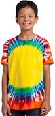 Port & Company Youth Window Rainbow Tie-Dye Tee