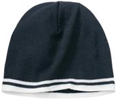 Port & Company Fine Knit Skull Cap with Stripes