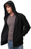 Independent Trading Mens Thermal Sherpa Zip Hoodie