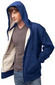Independent Trading Mens Thermal Sherpa Zip Hoodie