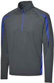 Sport-Tek Wick Stretch 1/2-Zip Colorblock Pullover