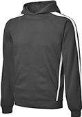 Sport-Tek Sleeve Stripe Pullover Hooded Sweatshirt