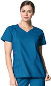 WonderWink Charity Fashion Y-Neck Scrub Top