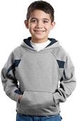 Sport-Tek Youth Color-Spliced Pullover Sweatshirt
