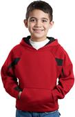 Sport-Tek Youth Color-Spliced Pullover Sweatshirt