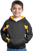 Sport-Tek Youth Color-Spliced Pullover Sweatshirt