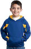 Sport-Tek Youth Color-Spliced Pullover Sweatshirt