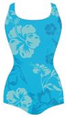 Adoretex Hawaiian Flower Conservative Swim Suit Adoretex Hawaiian Flower Conservative Swim Suit