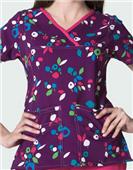 WonderWink Y-Neck Lolly Field Scrub Top