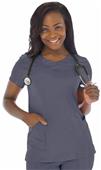Landau Women's Smart Stretch Rounded V-Neck Tunic