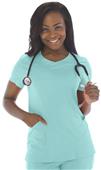 Landau Women's Smart Stretch Rounded V-Neck Tunic