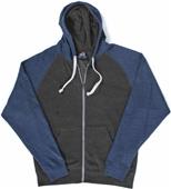 J America TriBlend Colorblock Full Zip Fleece Hood J America TriBlend Colorblock Full Zip Fleece Hood