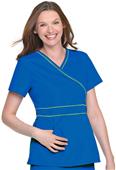 Landau Women's Banded Crossover Tunic Scrub Top Landau Women's Banded Crossover Tunic Scrub Top