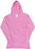 J America Ladies TWISTED Long Sleeve Jersey Hood