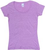 J America Ladies TWISTED Slub Scoopneck Tee