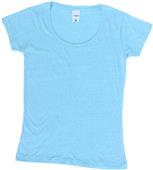 J America Ladies TWISTED Slub Scoopneck Tee