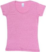 J America Ladies TWISTED Slub Scoopneck Tee