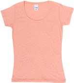 J America Ladies TWISTED Slub Scoopneck Tee